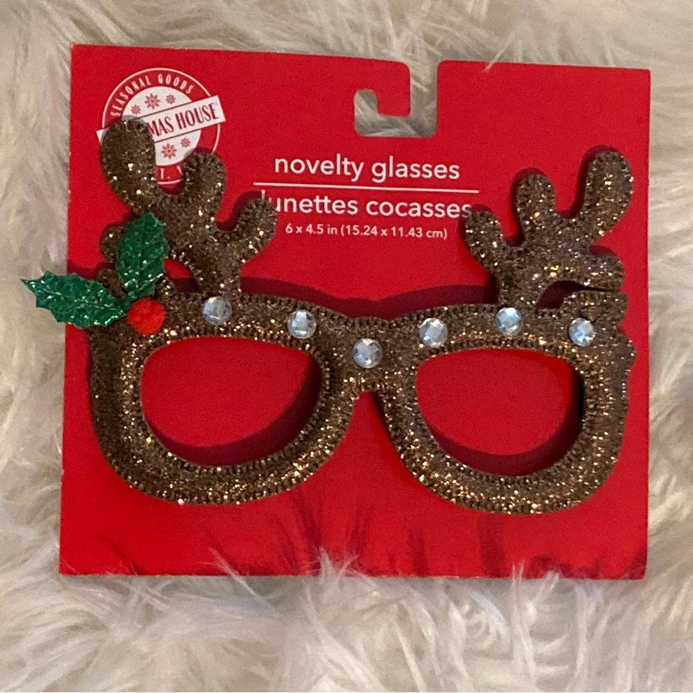 Reindeer Christmas Novelty Glasses
